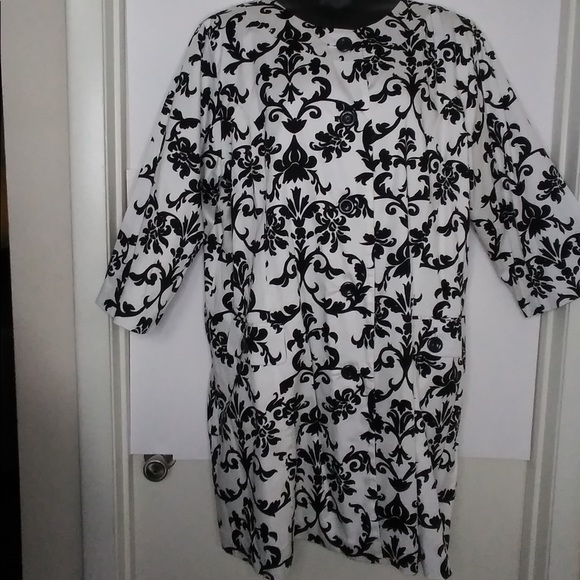 NWT Ashley Stewart Black/White Lined Jacket Sz 24W - Picture 2 of 4